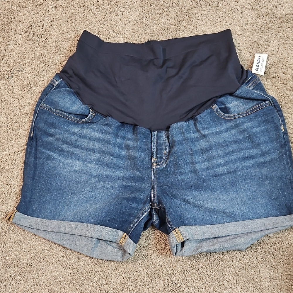 Maternity Denim Shorts - Blue